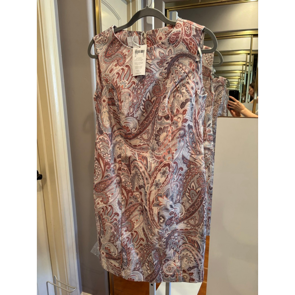 Women's Madeleine Dress Size 14 Multicolor Paisley Print Sleeveless nwt